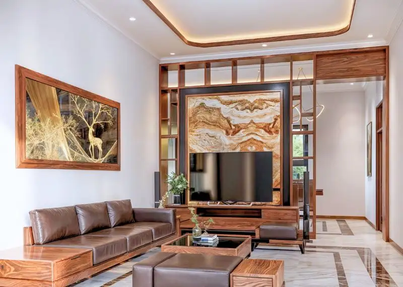 Thiết kế nhà ống 2 tầng 1 tum 3 phòng ngủ 5x19m phong cách Hiện Đại Xây dựng Nhất Tín