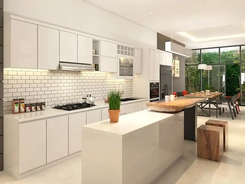 Ý tưởng bố trí phòng bếp Thiết kế nhà 5x13m Xây Dựng Nhất Tín 1