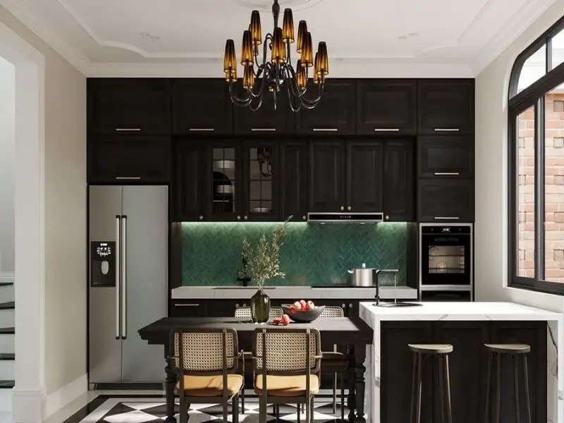 Ý tưởng bố trí phòng bếp Thiết kế nhà 5x13m Xây Dựng Nhất Tín 1