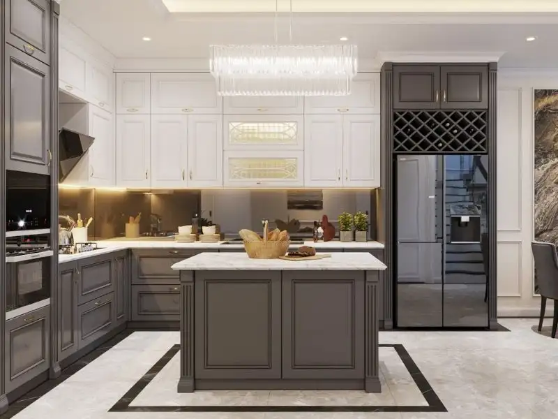 Ý tưởng bố trí phòng bếp Thiết kế nhà 5x13m Xây Dựng Nhất Tín 1