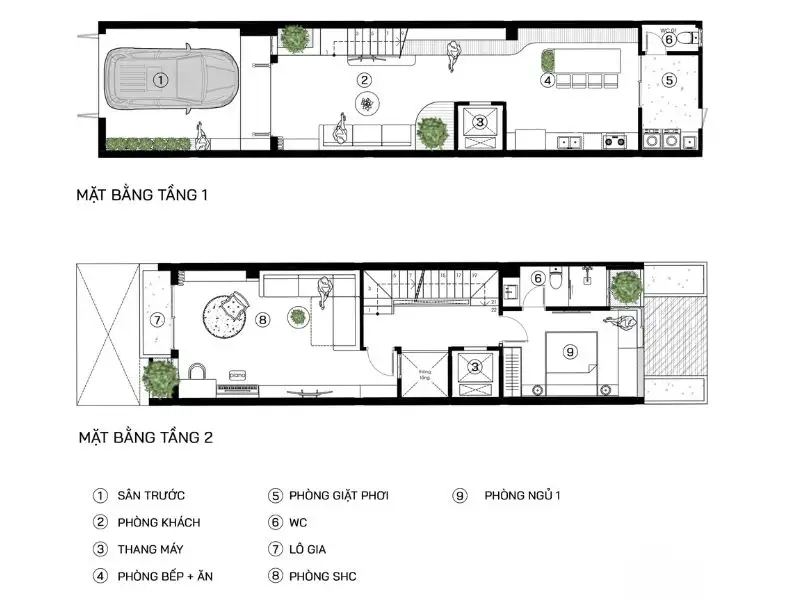 Ý tưởng xây nhà 4 tầng 6m mang nét Hiện Đại với mặt tiền thiết kế gạch hoa gió lạ mắt Xây dựng Nhất Tín 1