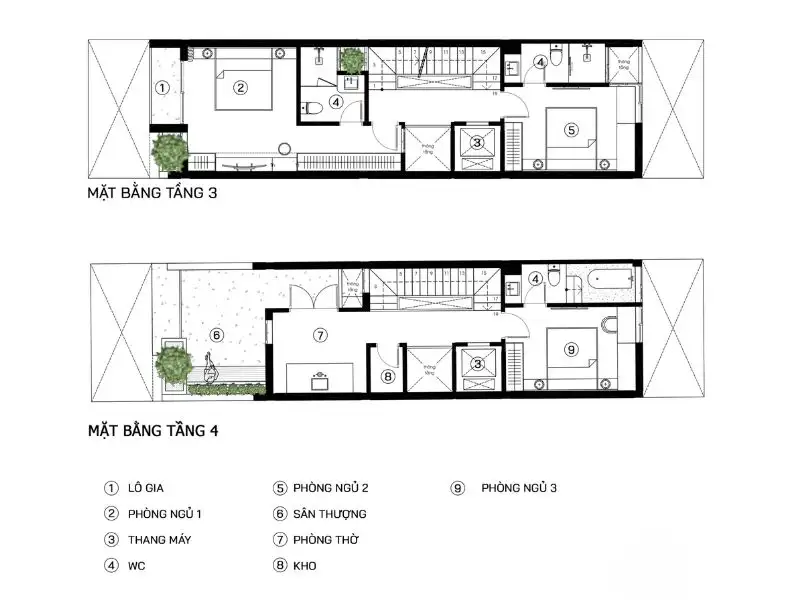 Ý tưởng xây nhà 4 tầng 6m mang nét Hiện Đại với mặt tiền thiết kế gạch hoa gió lạ mắt Xây dựng Nhất Tín 1