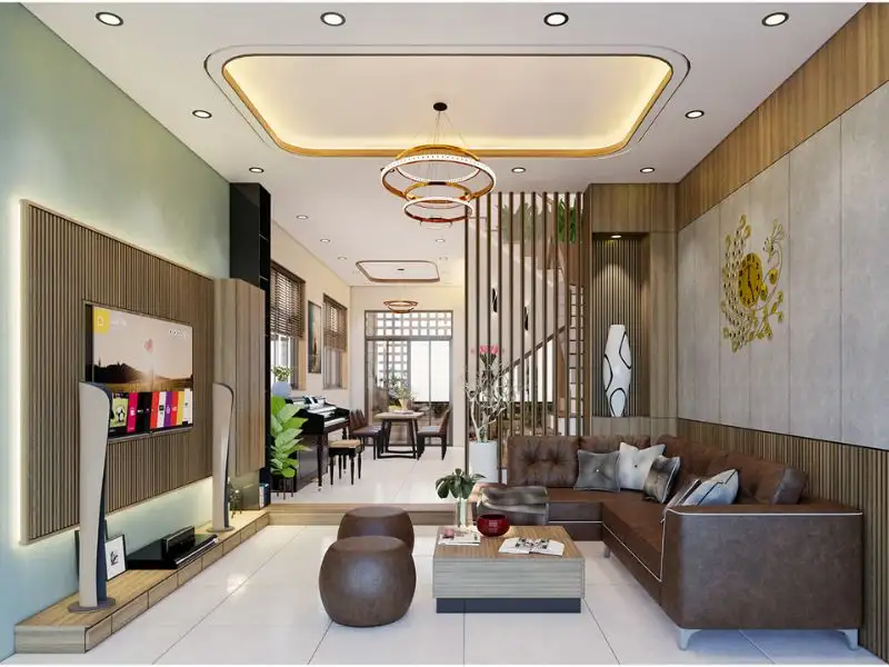 Mẫu nhà 3 tầng Hiện Đại 6x16m có gara để xe