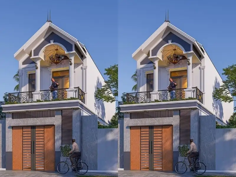 Mẫu nhà 6x12 2 tầng kiến trúc mái Thái Tân Cổ Điển Xây dựng Nhất Tín 1