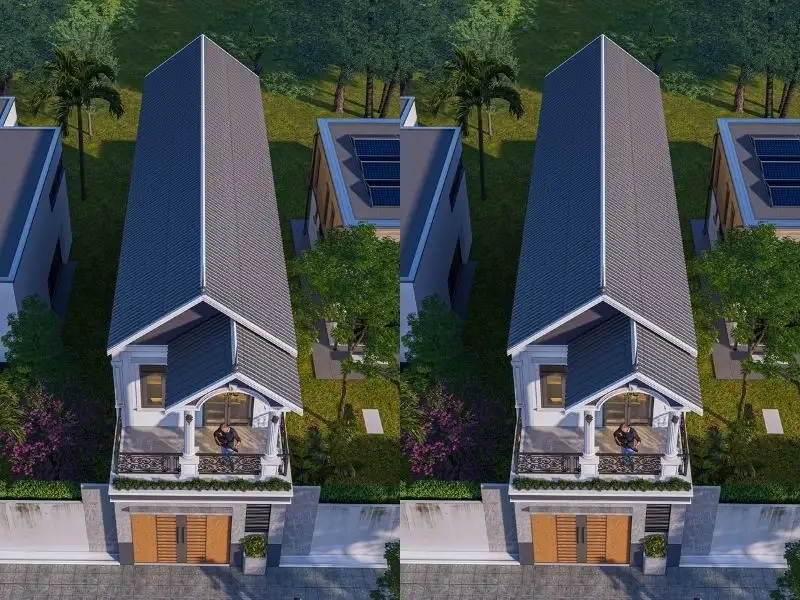 Mẫu nhà 6x12 2 tầng kiến trúc mái Thái Tân Cổ Điển Xây dựng Nhất Tín 1