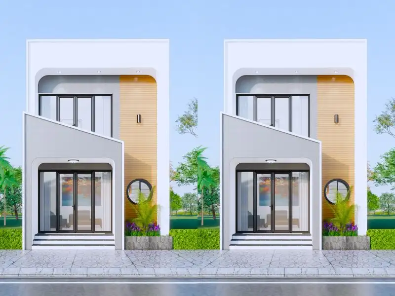 Mẫu nhà 6x8m gác lửng với thiết kế mái tôn Xây dựng Nhất Tín 1