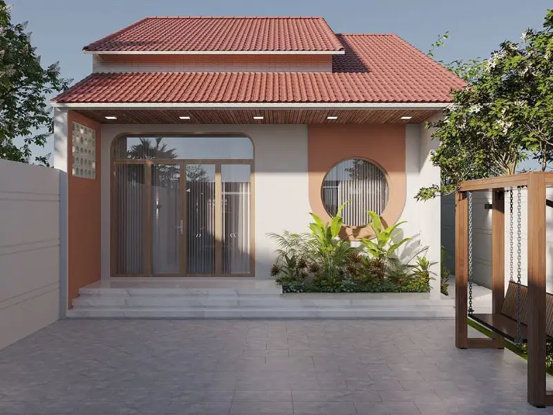 Mẫu nhà cấp 4 6x15 2 phòng ngủ có sân vườn nhỏ trước nhà Xây dựng Nhất Tín 1