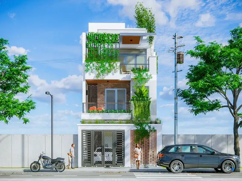 Mẫu nhà đẹp 3 tầng 6x15 có tầng tum kèm bản vẽ 2D bố trí công năng Xây dựng Nhất Tín 1