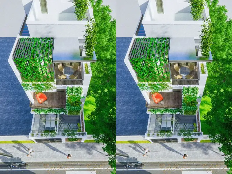 Mẫu nhà đẹp 3 tầng 6x15 có tầng tum kèm bản vẽ 2D bố trí công năng Xây dựng Nhất Tín 1