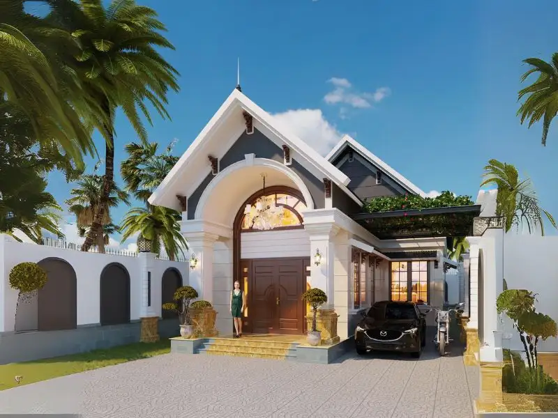 Mẫu nhà phố 6x16m chữ L mang nét bề thế và đẳng cấp Xây dựng Nhất Tín 1