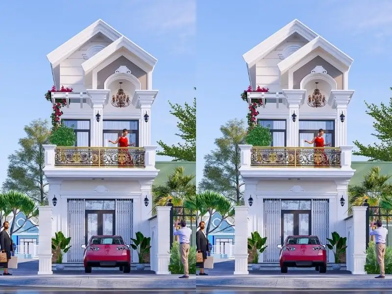 Mẫu thiết kế nhà 2 tầng 6x16m mái Thái với lan can sắt mỹ nghệ sang trọng Xây dựng Nhất Tín 1