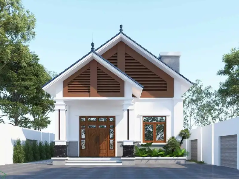 Mẫu thiết kế nhà 6x8m có sân vườn ở nông thôn Xây dựng Nhất Tín 1