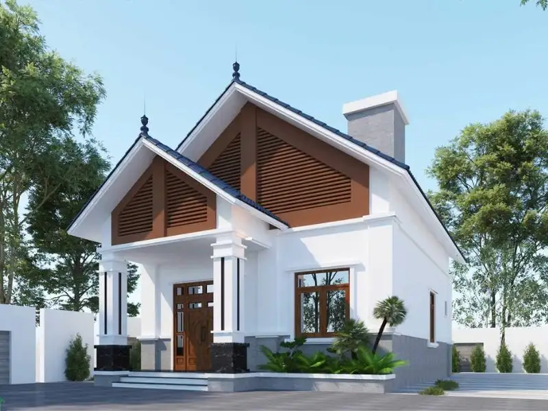 Mẫu thiết kế nhà 6x8m có sân vườn ở nông thôn Xây dựng Nhất Tín 1