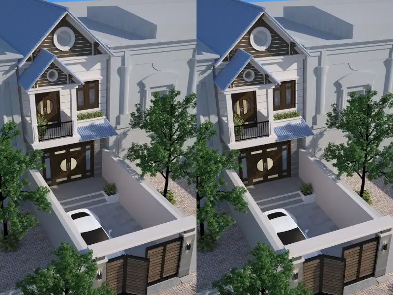 Nhà 2 tầng 3 phòng ngủ 6x15 có thiết kế mái chữ A ấn tượng Xây dựng Nhất Tín 2