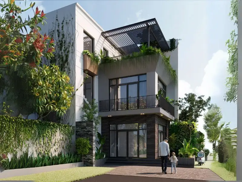 Nhà 2 tầng chữ L 6x15 với thiết kế mở hòa mình vào thiên nhiên Xây dựng Nhất Tín 3