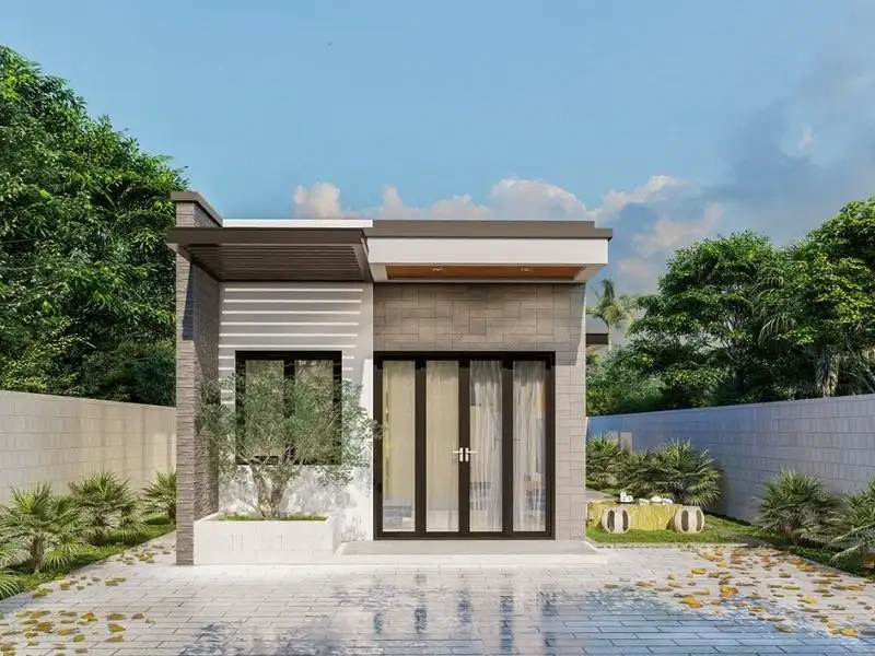 Nhà 6x15 1 tầng ở nông thôn với kiến trúc mái bằng Xây dựng Nhất Tín 1