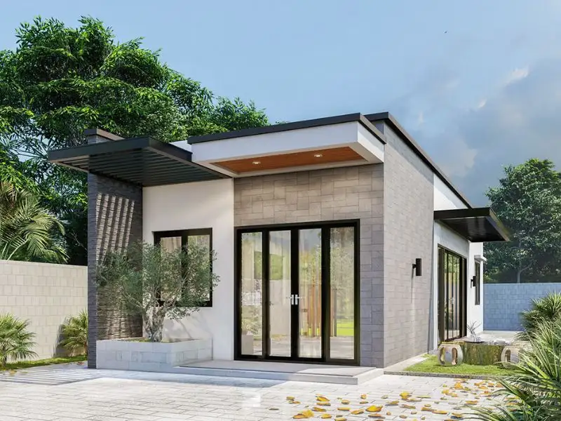 Nhà 6x15 1 tầng ở nông thôn với kiến trúc mái bằng Xây dựng Nhất Tín 1