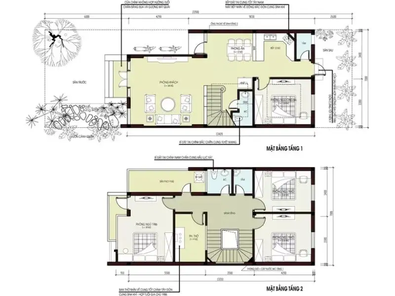 Tham khảo bản vẽ bố trí công năng nội thất các mẫu nhà phố 6x12m đẹp được thiết kế tối ưu Xây dựng Nhất Tín 1