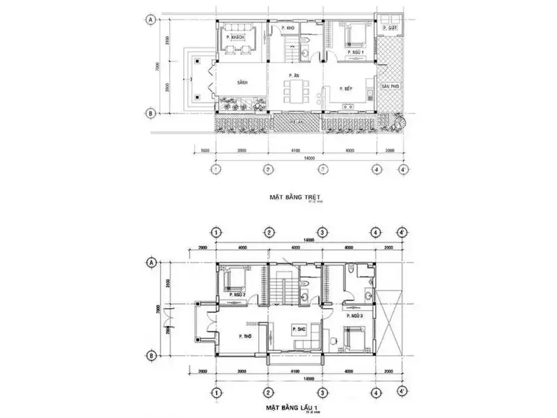 Tham khảo bản vẽ bố trí công năng nội thất các mẫu nhà phố 6x12m đẹp được thiết kế tối ưu Xây dựng Nhất Tín 1