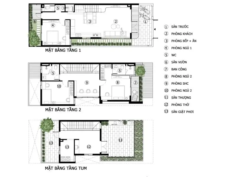 Tham khảo bản vẽ bố trí công năng nội thất các mẫu nhà phố 6x12m đẹp được thiết kế tối ưu Xây dựng Nhất Tín 1