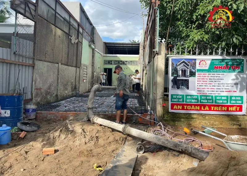 Thi công phần thô nhà cô Sáu Bình Thủy Xây dựng Nhất Tín 1