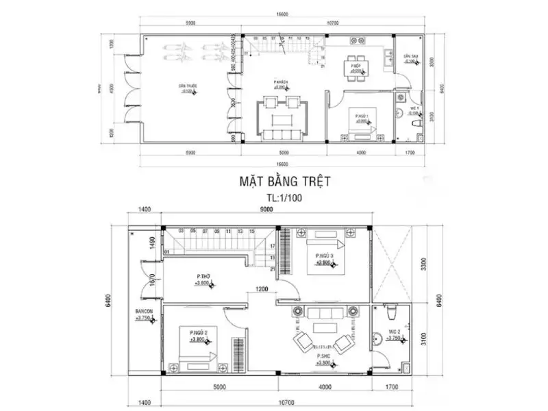 Top những bản vẽ công năng nhà ống 6x8 ấn tượng và tiết kiệm không gian Xây dựng Nhất Tín