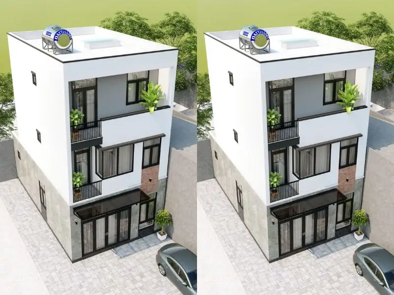 Thiết kế nhà 3 tầng 6 x 8m với đường nét sắc sảo và tinh tế Xây dựng Nhất Tín 1