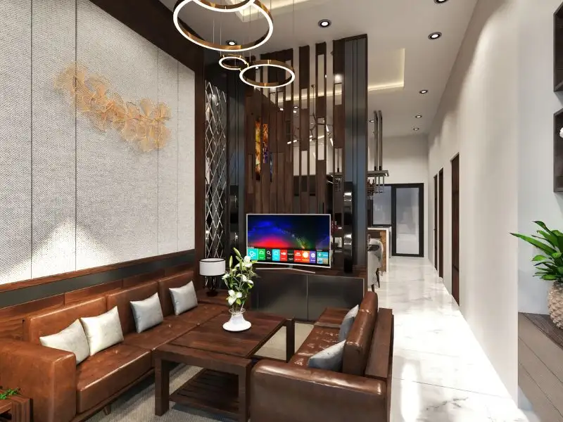 Thiết kế nhà ngang 6m dài 8m mái Thái có gara để xe tối ưu Xây dựng Nhất Tín 1