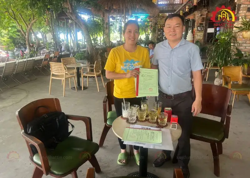 Thỏa thuận và ký kết hợp đồng nhà cô Sáu Bình Thủy, TP Cần Thơ Xây dựng Nhất Tín