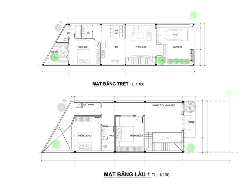 Xem thêm bản vẽ bố trí công năng mẫu nhà 6x15 thiết kế khoa học và tối ưu Xây dựng Nhất Tín 1