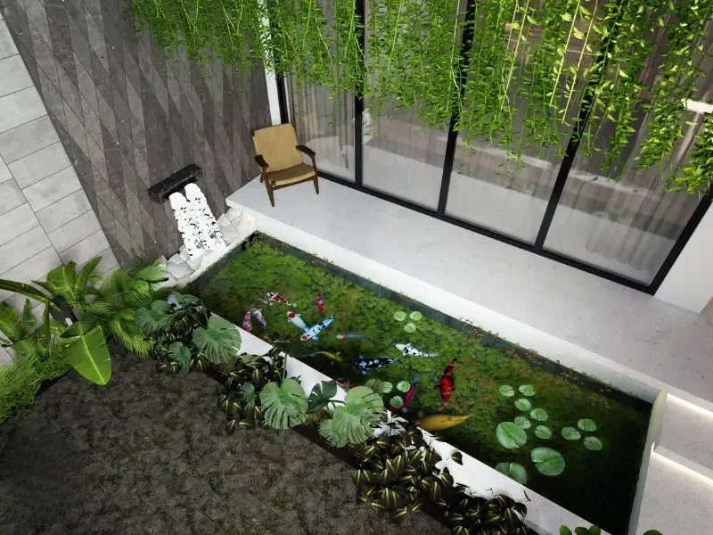 Mẫu nhà phố 8x8m Hiện Đại có khuôn viên sân vườn ấn tượng Xây dựng Nhất Tín 1