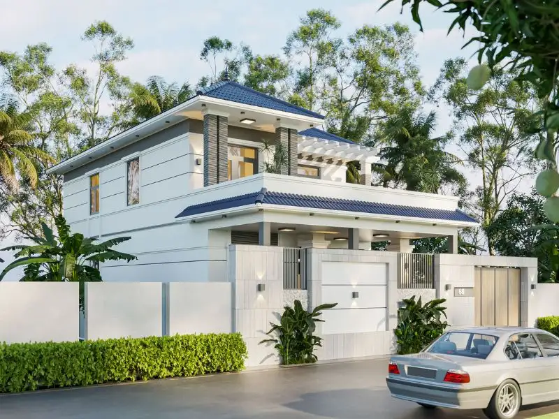 Mẫu thiết kế nhà 2 tầng 8x8 mái Nhật Xây dựng Nhất Tín 3