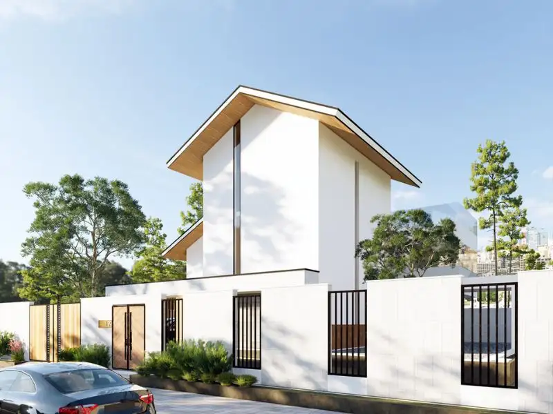 Nhà 8x8 1 tầng có gác lửng với thiết kế mái lệch Xây dựng Nhất Tín 1