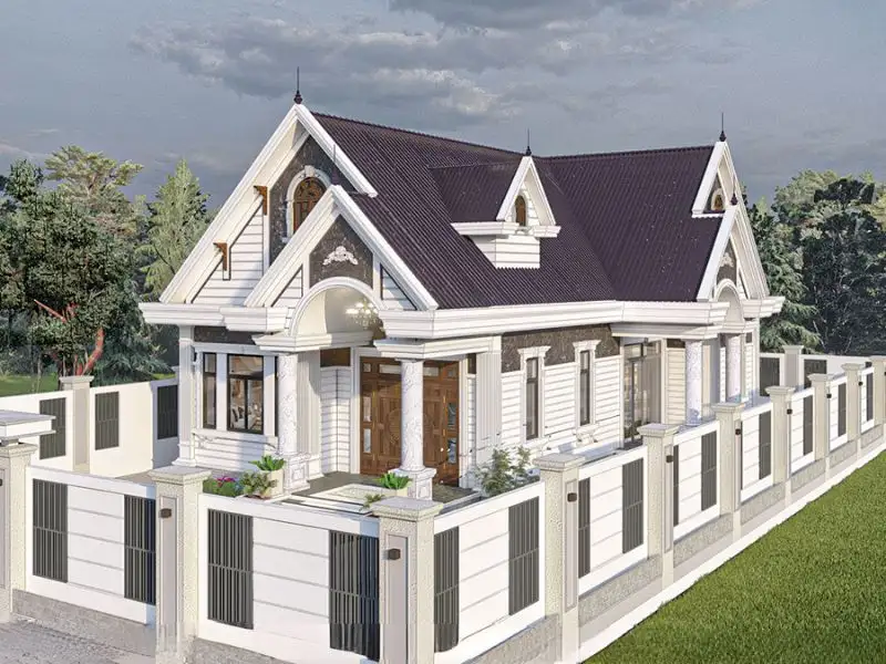 Nhà cấp 4 mái Thái ngang 8m sâu 8m ở nông thôn Xây dựng Nhất Tín 1