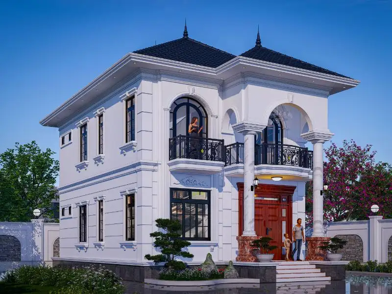 Thiết kế nhà 8x8m phong cách Tân Cổ Điển Xây dựng Nhất Tín 1