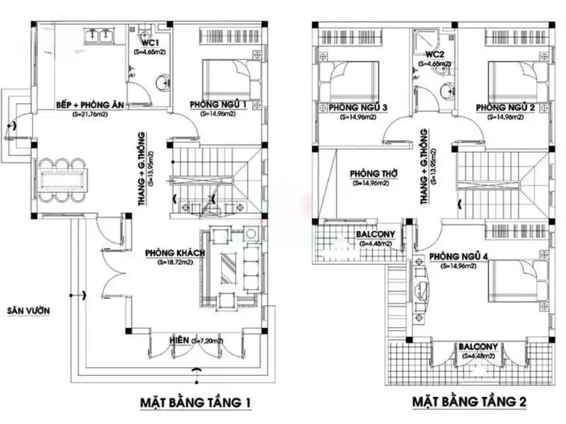 Bản vẽ công năng nhà mặt tiền rộng 10mx4m khoa học Xây dựng Nhất Tín 1