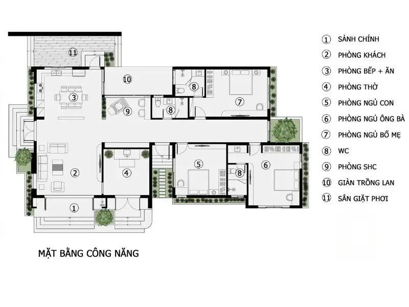 Bản vẽ nhà 10x12m bố trí công năng tiện lợi Xây dựng Nhất Tín 1