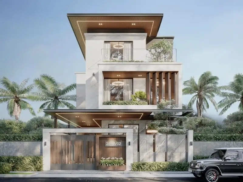 Biệt thự 10m dài 20m đẳng cấp ấn tượng từ mọi góc nhìn Xây dựng Nhất Tín 1