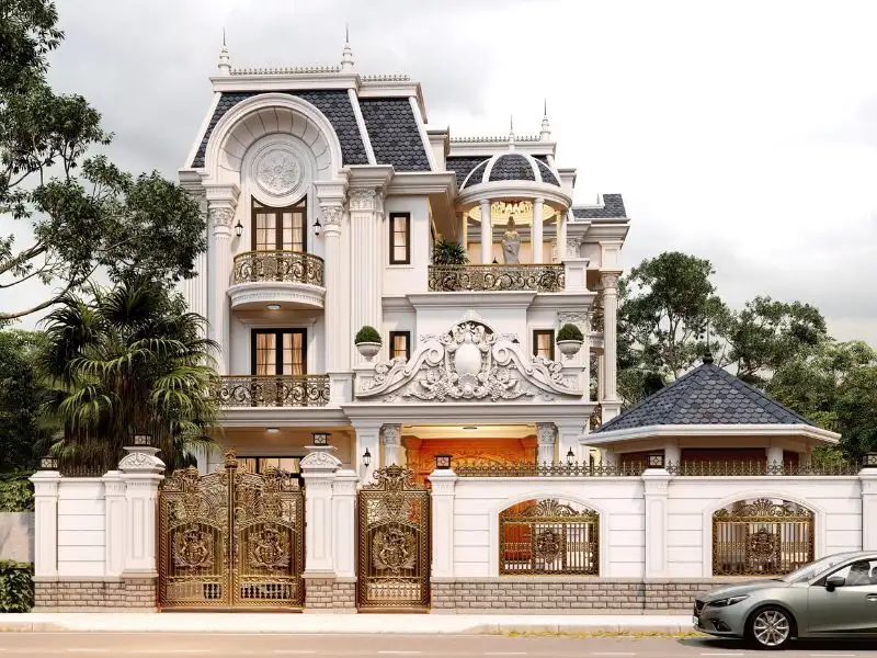 Biệt thự 3 tầng 10x5m phong cách Tân Cổ Điển đẳng cấp Xây dựng Nhất Tín 1