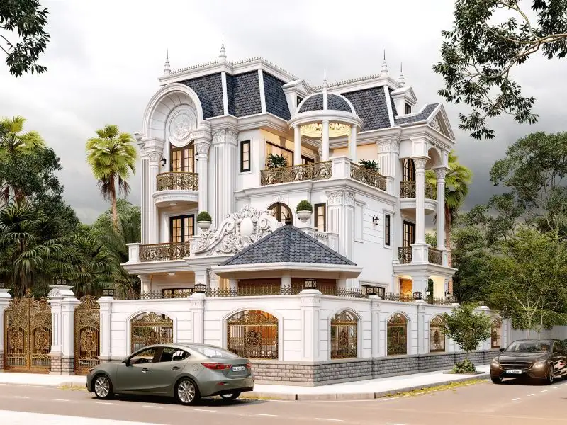 Biệt thự 3 tầng 10x5m phong cách Tân Cổ Điển đẳng cấp Xây dựng Nhất Tín 1