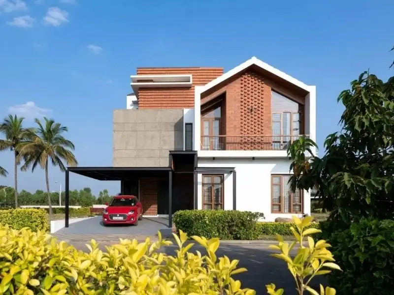 Kiến trúc nhà ngang 10m mái chữ A ấn tượng Xây dựng Nhất Tín 1