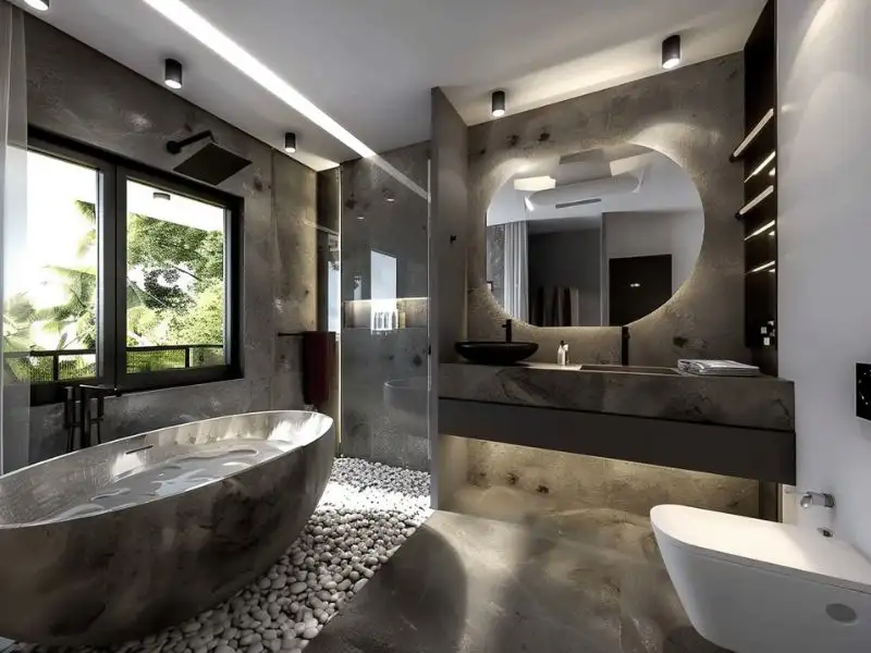 Mẫu nhà 10x12m 2 tầng mang gam màu đen huyền bí kết hợp nội thất cao cấp Xây dựng Nhất Tín 1
