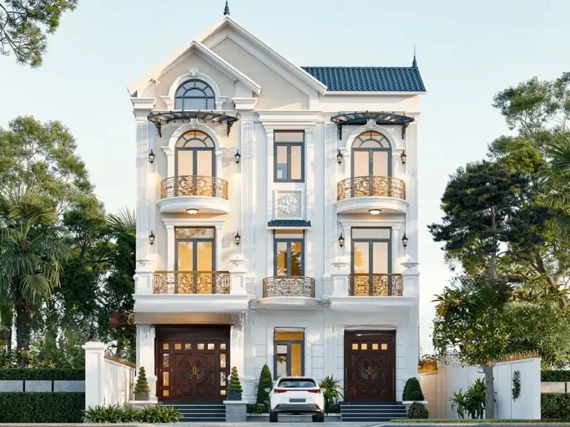 Mẫu nhà 10x12m 3 tầng mái Thái sang trọng Xây dựng Nhất Tín 1