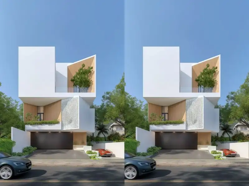 Mẫu nhà 10x15m đẹp Hiện Đại với hình khối độc đáo đầy phá cách Xây dựng Nhất Tín 1