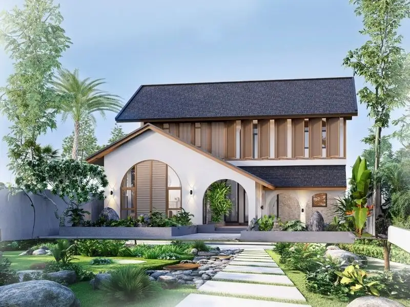 Mẫu nhà 2 tầng 10x15m hòa quyện với thiên nhiên Xây dựng Nhất Tín 1