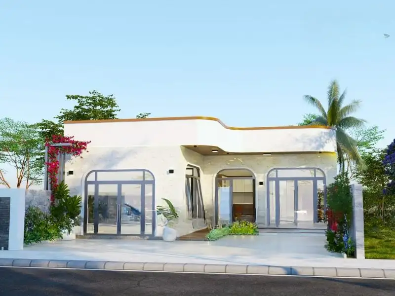 Mẫu nhà cấp 4 10x12m mái bằng Hiện Đại Xây dựng Nhất Tín 1