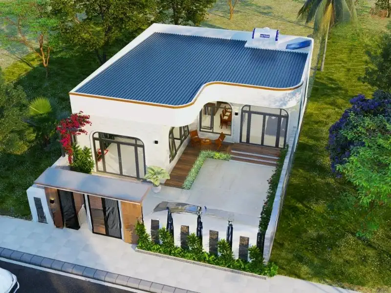 Mẫu nhà cấp 4 10x12m mái bằng Hiện Đại Xây dựng Nhất Tín 1