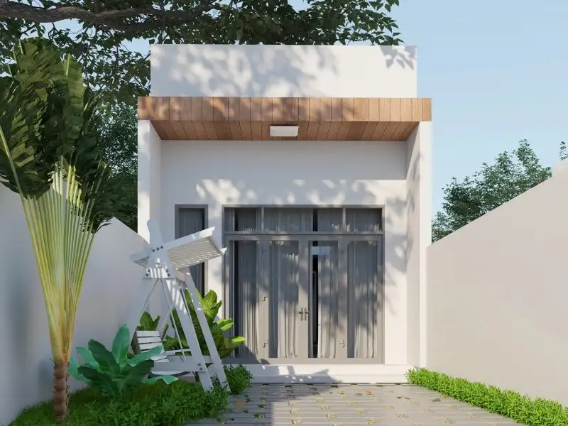 Mẫu nhà đẹp khoảng 600 triệu tông màu trắng tinh tế Xây dựng Nhất Tín 1