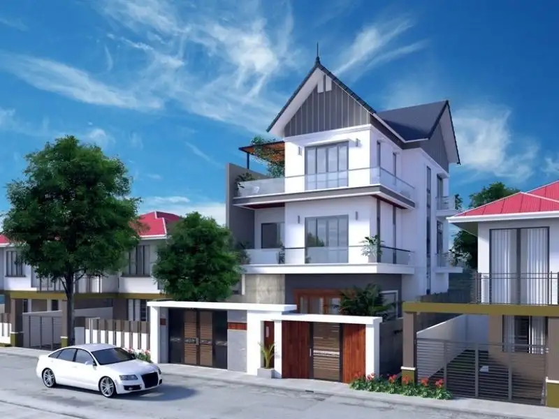 Mẫu nhà ngang 10m 2 tầng view siêu thoáng Xây dựng Nhất Tín 1