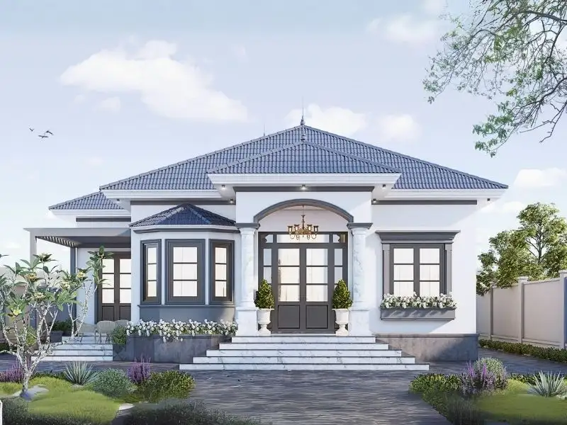 Mẫu nhà ngang 10m sâu 4m cấp 4 có gác lửng tiện nghi Xây dựng Nhất Tín 1